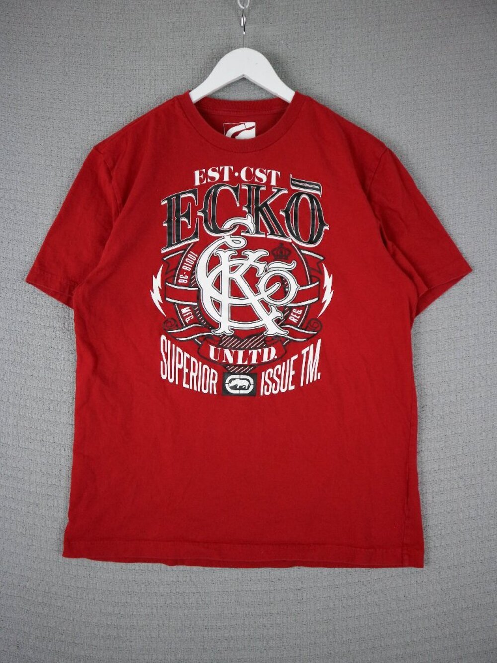 Ecko Unltd Grunge Y2K Graphic Tee  Mens Red XL